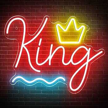 Amazon.co.jp: キングネオンサインウォールデコ用、大きなLED